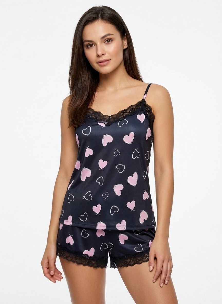 Pyjama short noir LiseBell