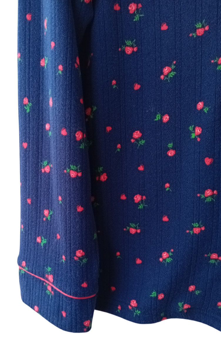 Ensemble Pyjama femme mi-saison imprimé petites fleurs – Image 3