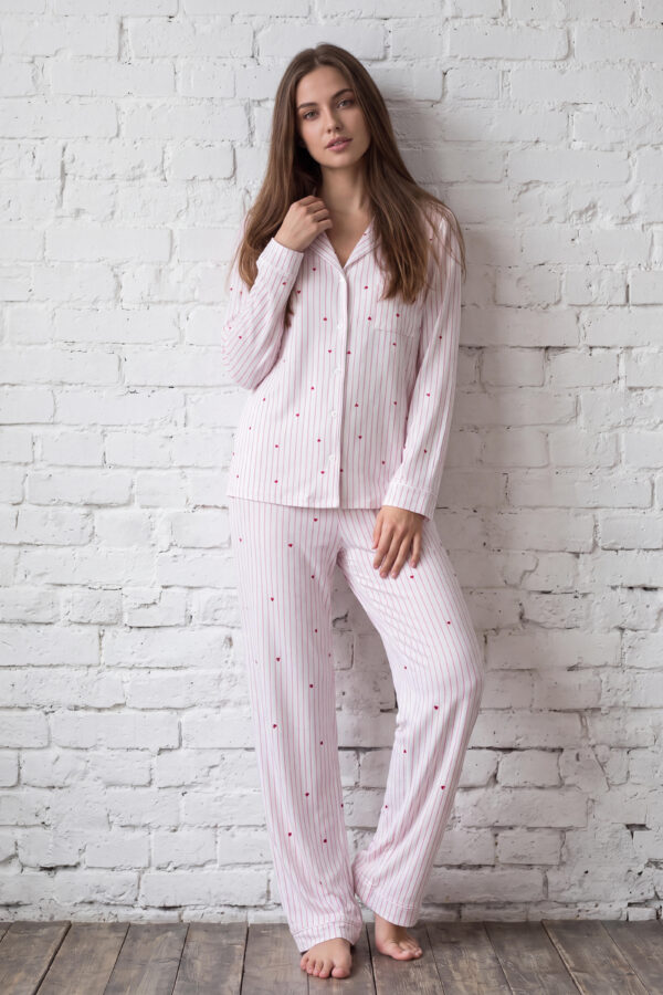 Pyjama ouvert femme , ultra douceur confort, rose