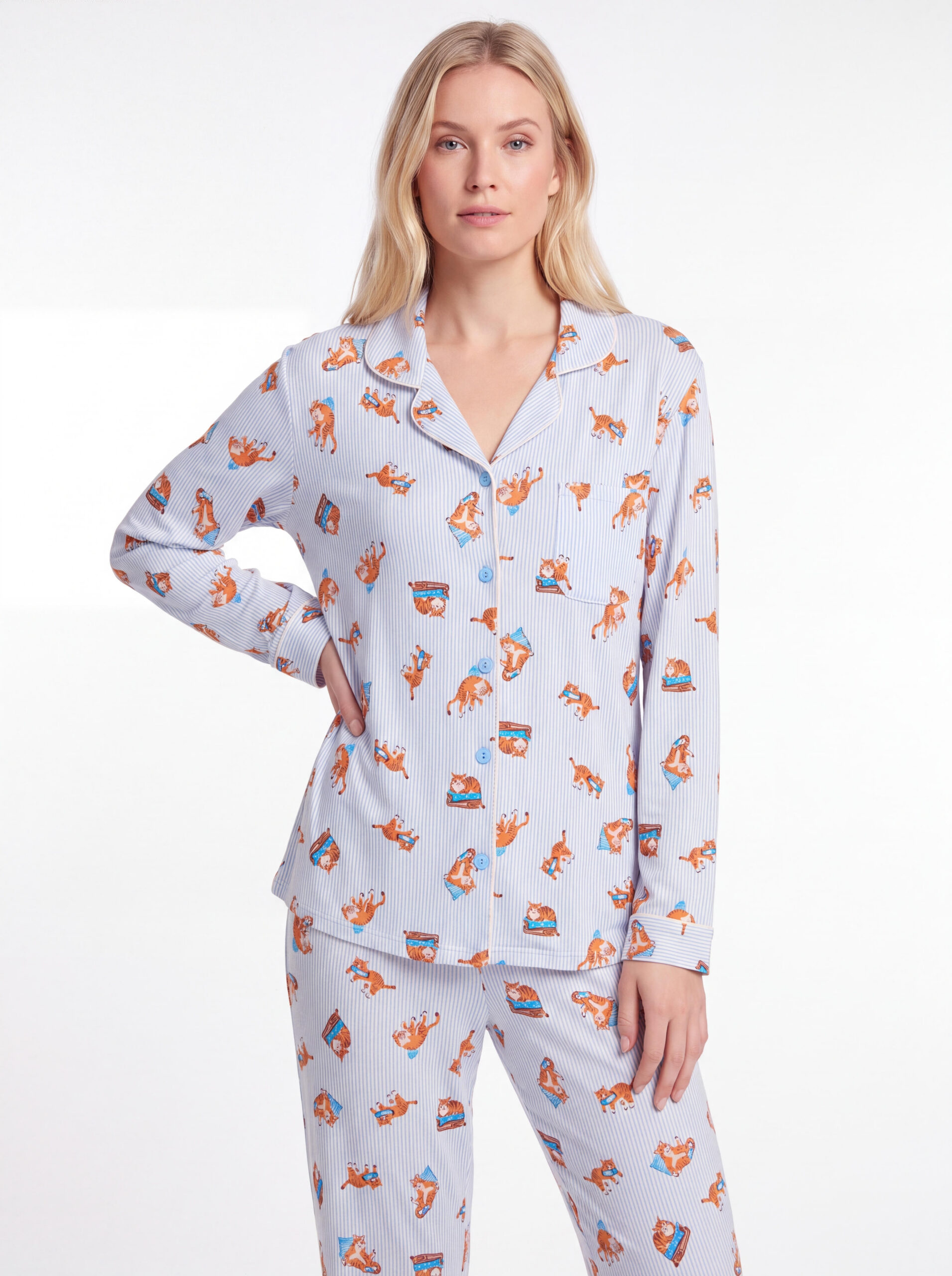 Ensemble pyjama douceur confort. Coton/modal. – Image 4