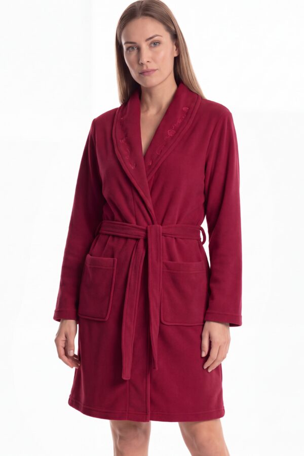 Robe de chambre femme bordeaux