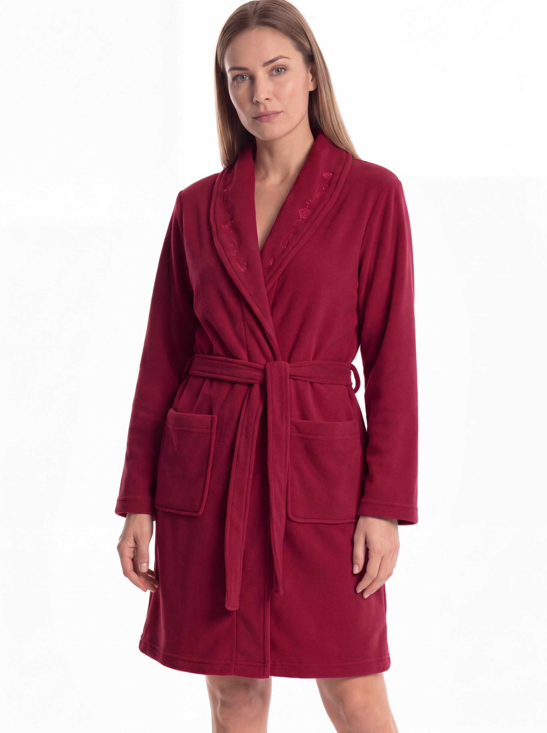 Robe de chambre femme bordeaux